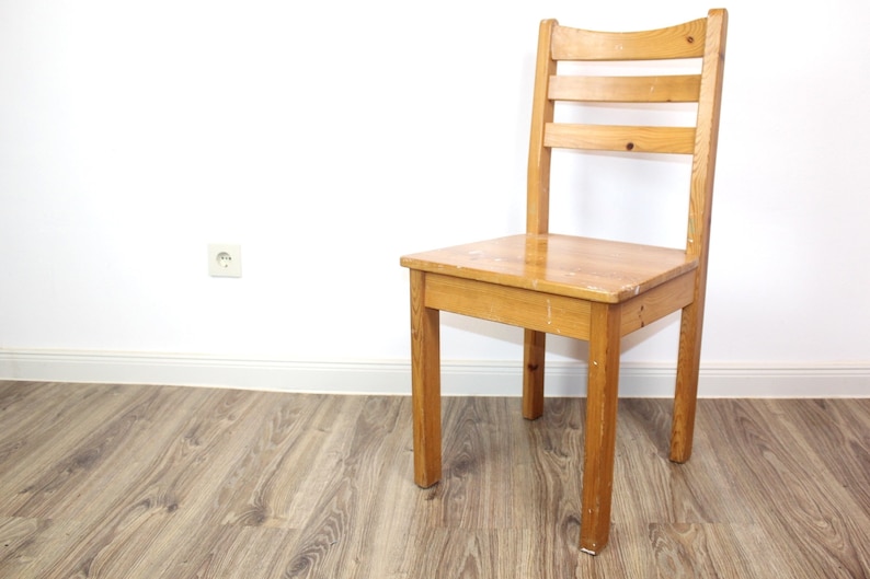 Wooden Chair With Stain Vintage