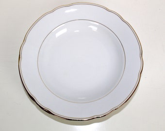 Gold-rimmed plate | soup plate | vintage |