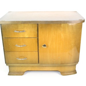 Bedside table with three drawers