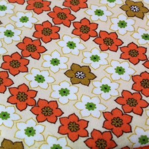 Vintage Retro Flower Fabric | 2 sheets
