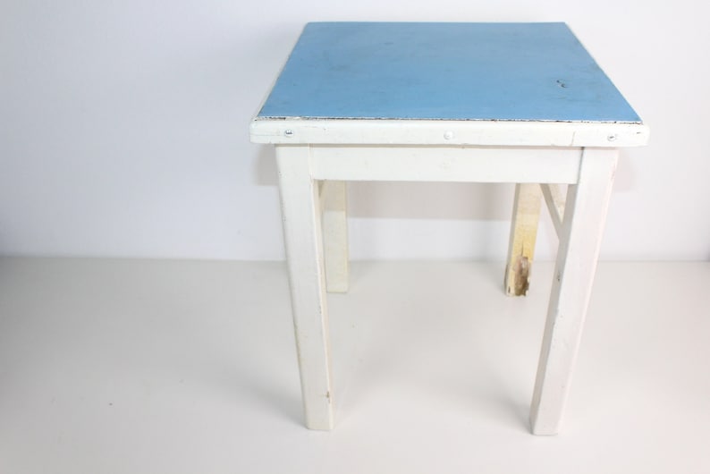 Vintage Stool Shabby White