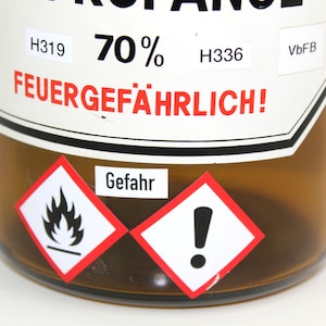 Botella boticaria | 1 litro | | marrón | de antigüedades Inscripción ISOPROPANOL | Vendimia imagen 3