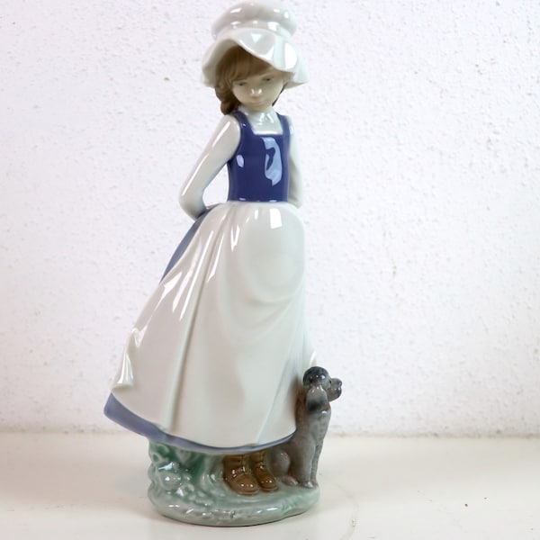 Porzellanfigur| Mädchen mit Hund | Lladro | Vintage