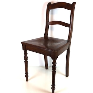 Dining room chair | turned legs | Hole pattern &quot;Star&quot; | vintage | available twice