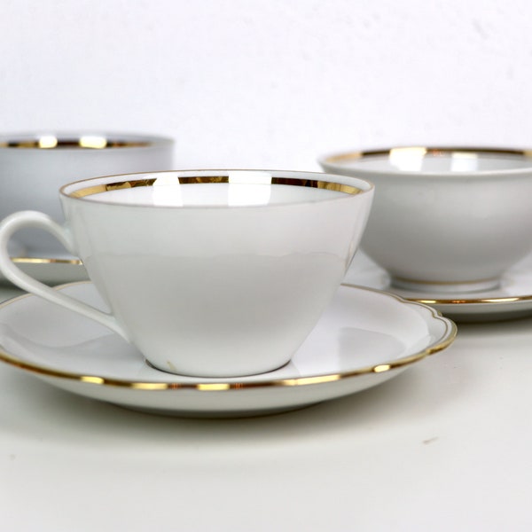 Tasse mit Untertasse | Goldrand | Vintage