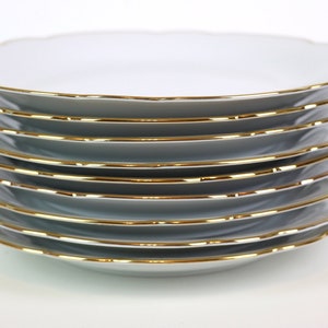 Flat dinner plate without inner gold rim | Gold rim plate | Vintage