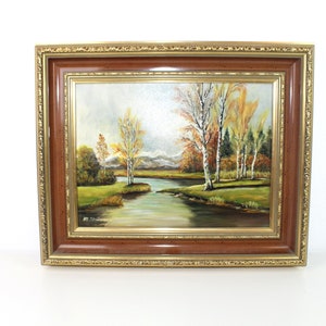 Antique painting on canvas in wooden frame