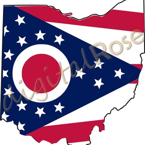 Ohio - State Flag outline svg, dxf, eps, png, jpg