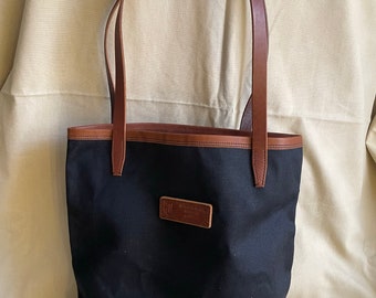 Tote Bag, Waxed canvas, Black