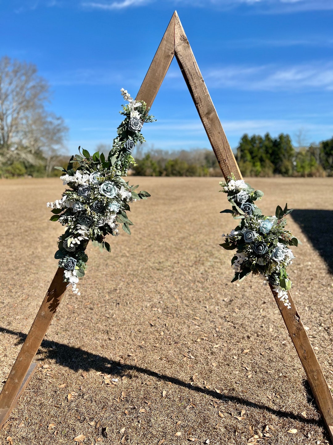 Powder Blue, Dusty Blue, and White Arch Swags, Wedding Arbor Decor Etsy