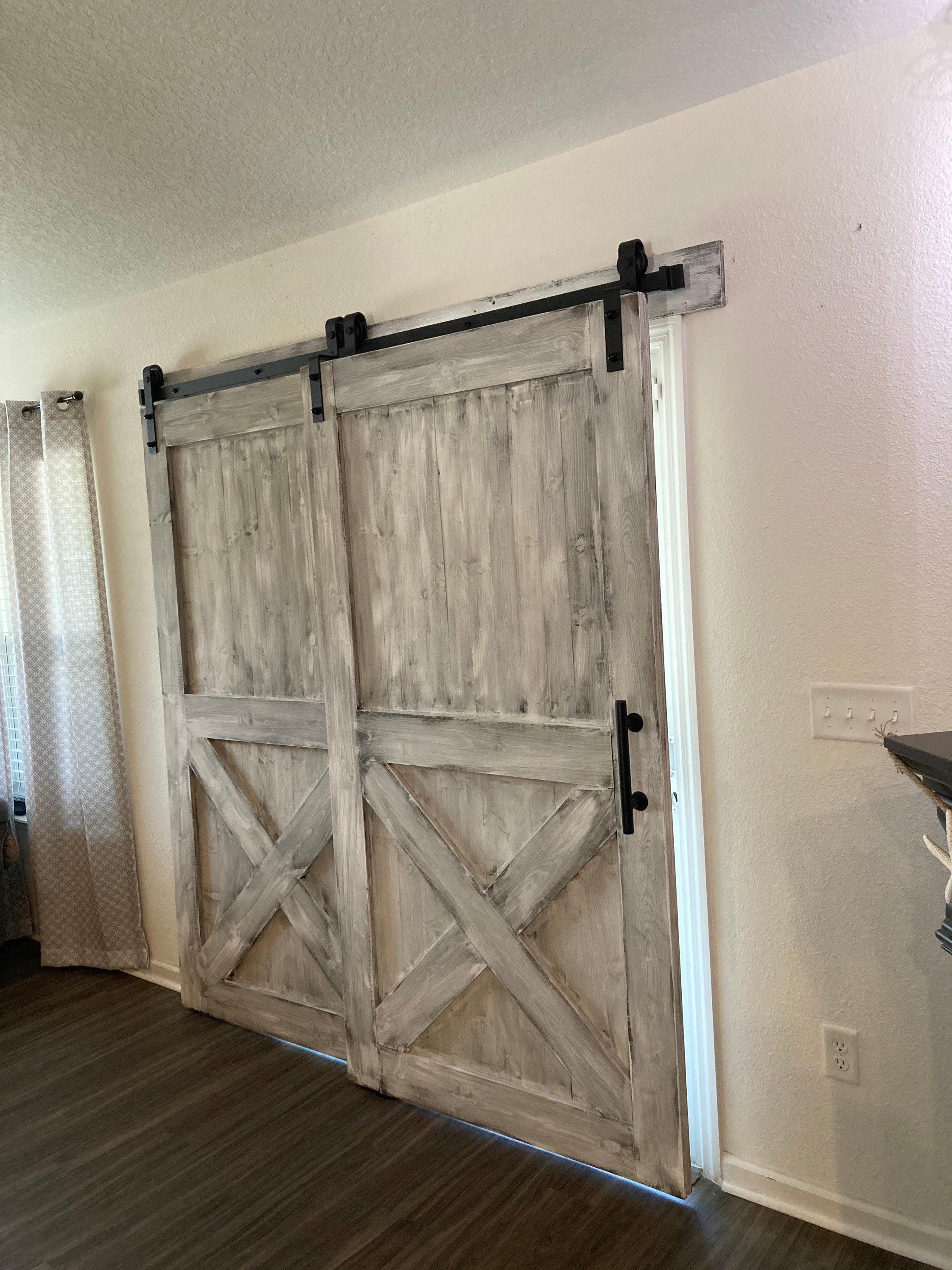 Overlapping barn doors distressed custom barn doors Etsy