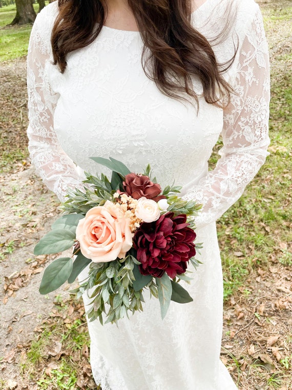 Burgundy summer wedding top