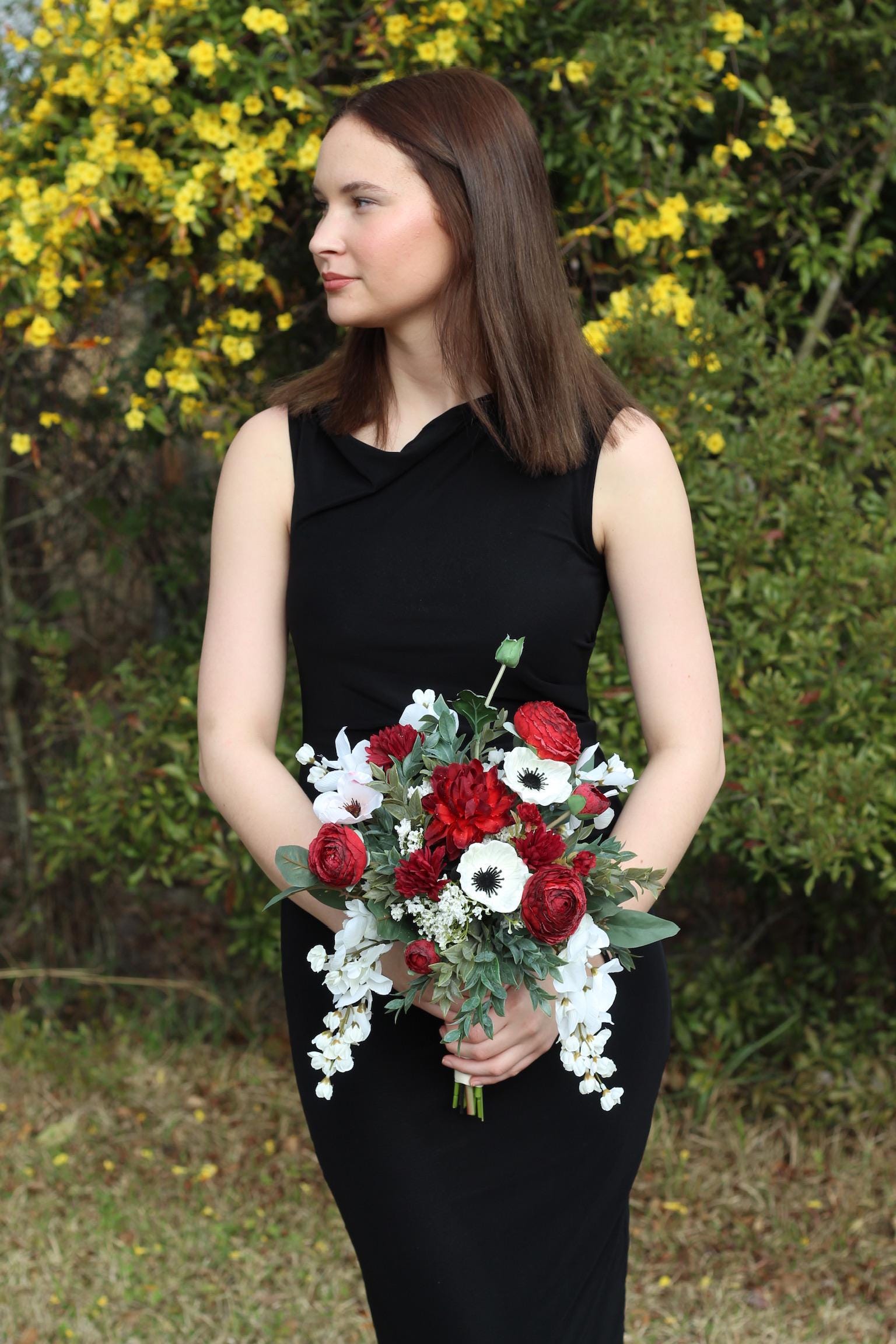 prom bouquet with red dress Premade Prom Bouquets - Red | Flower Moxie | DIY Flowers 3 Sets