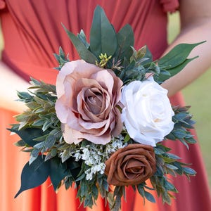 Terracotta and Rust Boho Wedding Bouquets; Terracotta and Ivory Bouquet ...