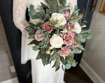 Dusty Rose Flowers, Mauve Wedding Bouquet, Pink Wedding Flowers, Custom Wedding Flowers, Gardenia Corsage