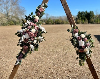 Dusty Rose Arch swags, Wedding Arbor Decor