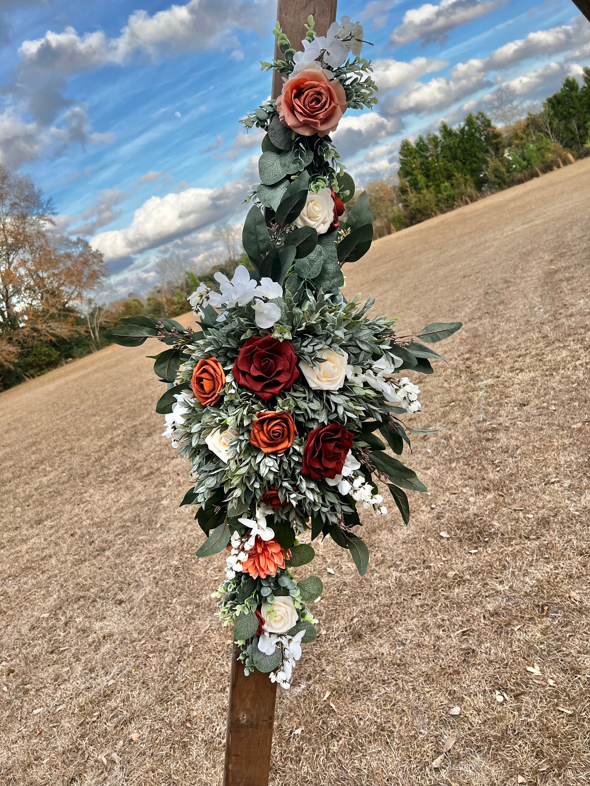 Terracotta, Rust, and Cream Arbor Swags, Wedding Arbor Decor - Etsy