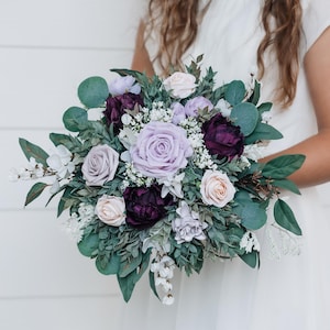 Plum and lavender bouquet, Purple Wedding Bouquet, Plum wedding, Wedding Flowers, lavender and plum Wedding bouquets