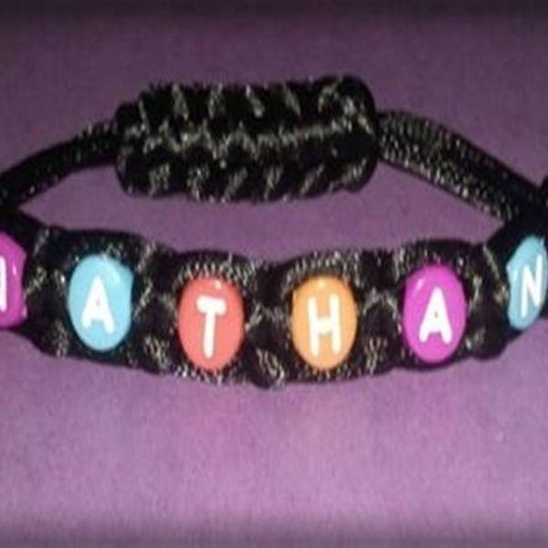 Bracelet shamballa enfant en cordon noir