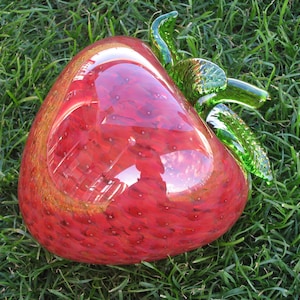 Giant Blown Glass Strawberry