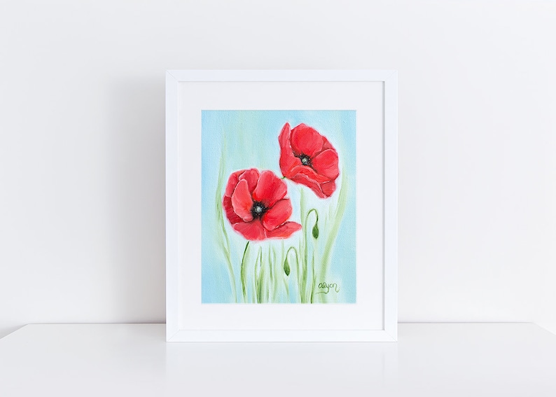 Poppy Printable Artwork Print \ photo relating to Poppy Printable called Poppy Printable Artwork Print \