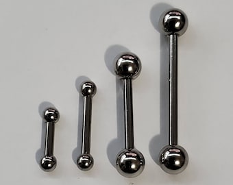 14g Straight Basic Implant Grade Surgical Stainless Steel Barbell