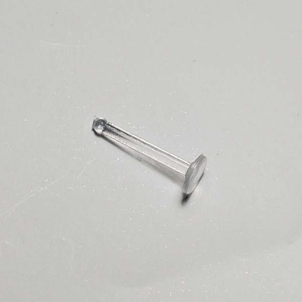 Clear Nose Retainer 18g 20g PTFE Acrylic