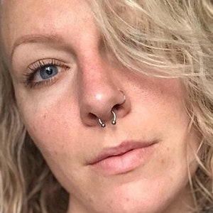 20g Septum Ring Circular Barbell Horseshoe 8mm Surgical Stainless, Rose Gold, Gold, Black, Septum Jewelry, Septum, Helix, Cartilage, Tragus