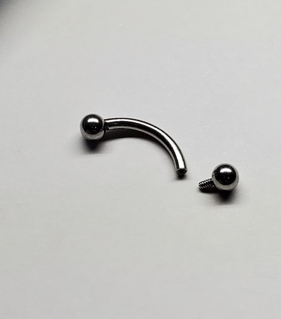 Surgical Steel Curved Barbell Ring with Ball Ends Surgical Steel Curved Barbell Ring with Ball Ends