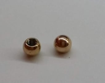 Rose Gold Color Balls 18g 16g 14g Replacement Balls. Externally threaded, 2mm 3mm 4mm 5mm, 2 Balls per order