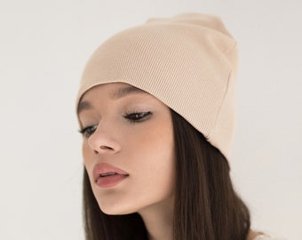 Slouchy beanie hat for fall winter season - stretchy and fits perfect!