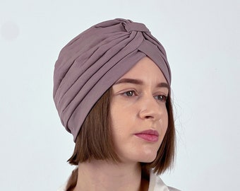 Turban en pur coton pour femme pré-noué - parfait pour cet été