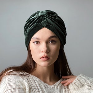 Velvet turban is pre tied and ready to ship from our warehouse in USA worldwide image 9