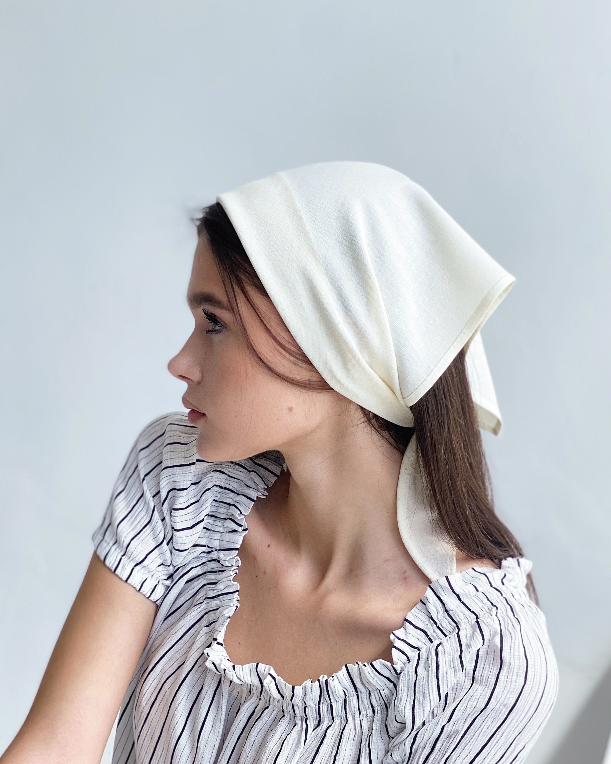 Linen Headscarf, Available as a Set. It Holds Firmly on the Head and Does  Not Roll off the Hair -  Canada