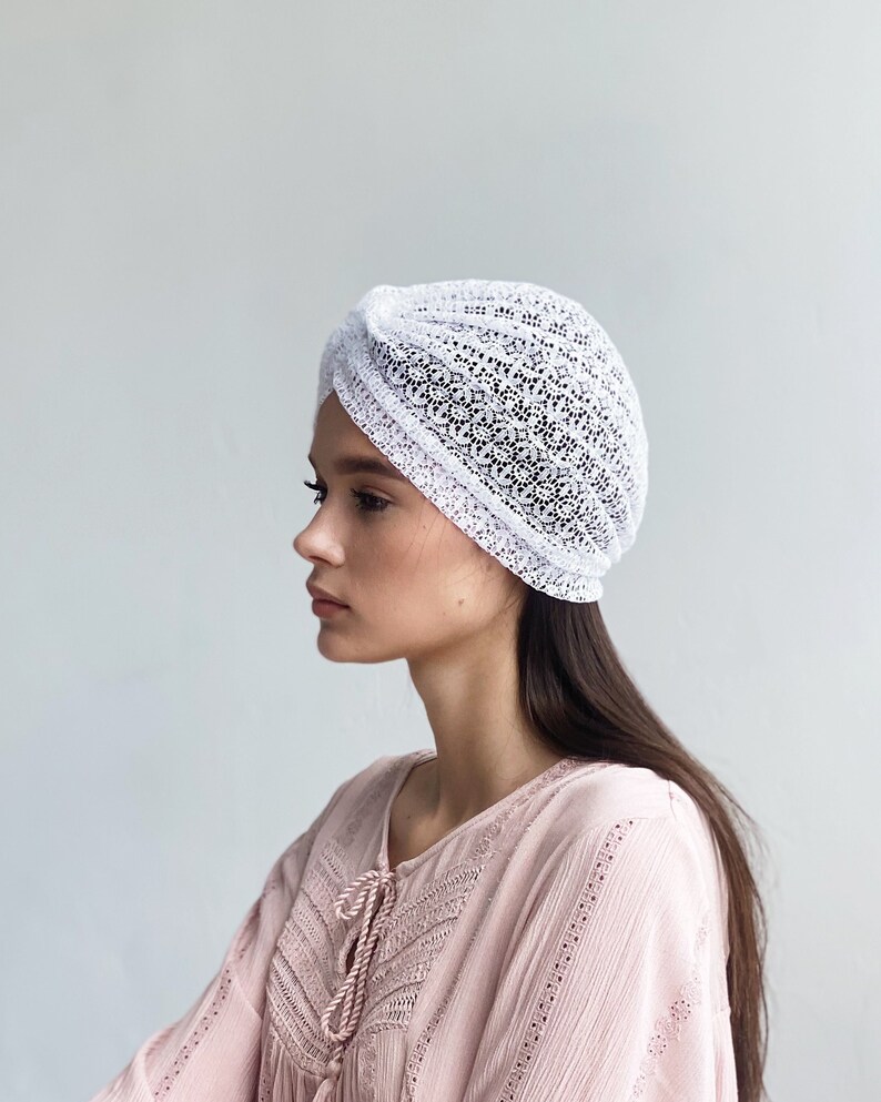 Summer lace turban for women light and comfortable to wear image 2