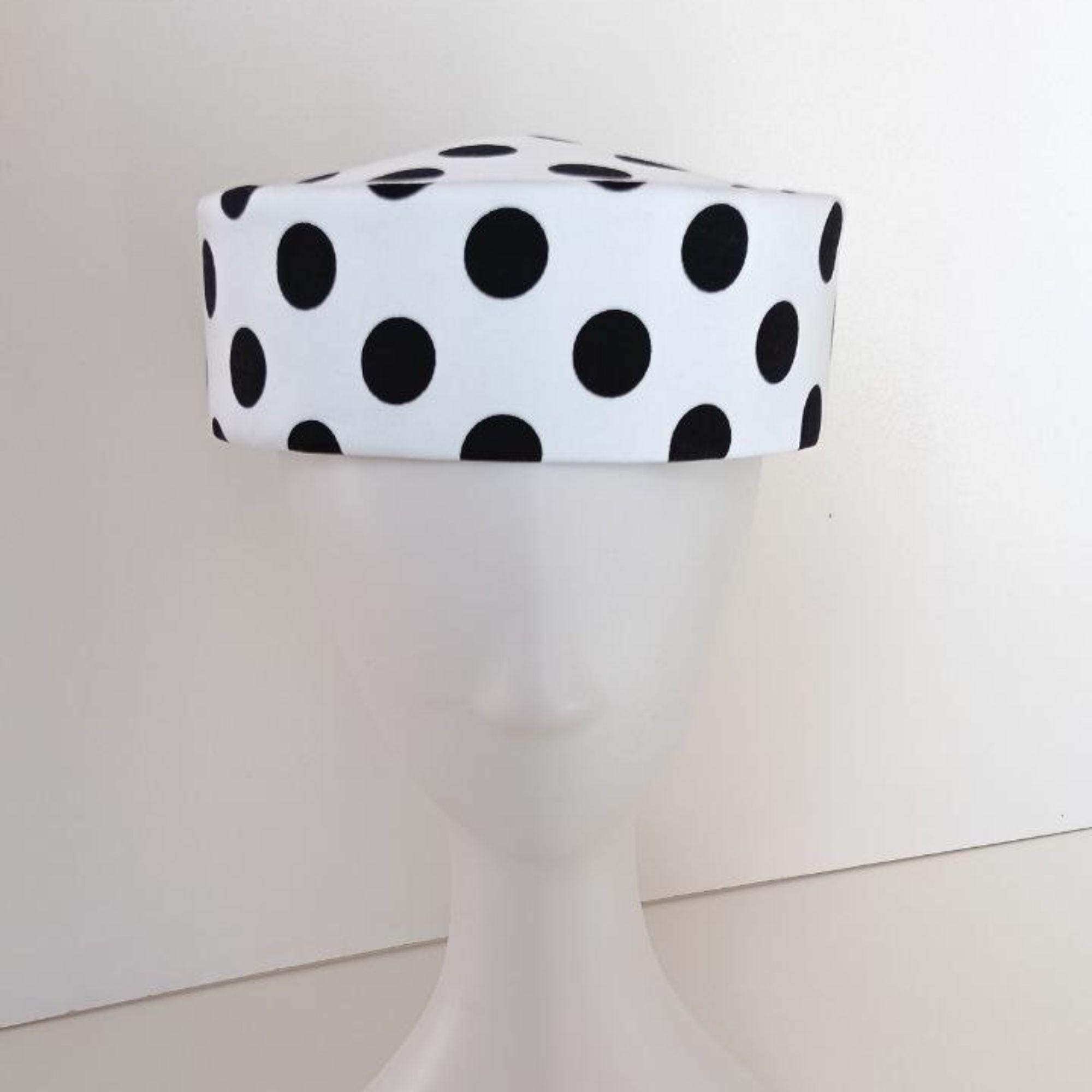 Straw Polka Dot Hat - Etsy UK