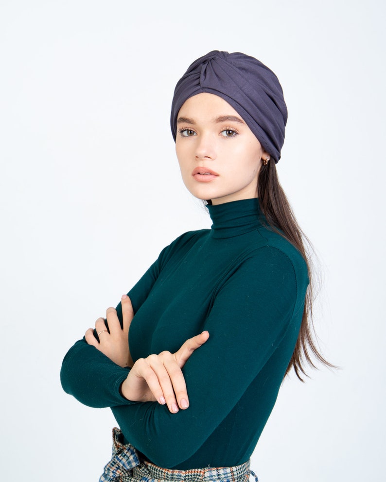 Turban head wrap for women fits in all seasons image 2