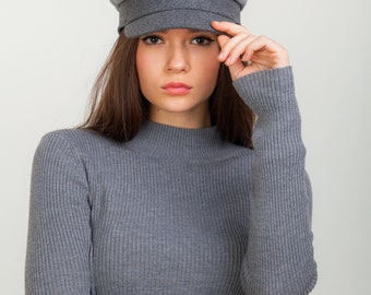 Woolen Fiddler Cap for Women. Baker Boy Hat. Newsboy Cap - Etsy display picture 2