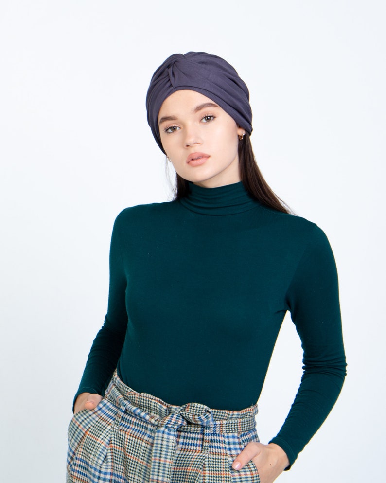 Turban head wrap for women fits in all seasons image 8