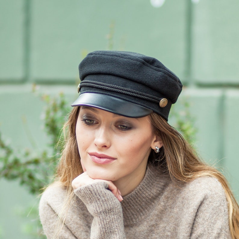Fiddlers cap for women black newsboy cap women baker boy cap Etsy