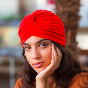 Chapéu turbante de algodão: faixa de cabelo da moda