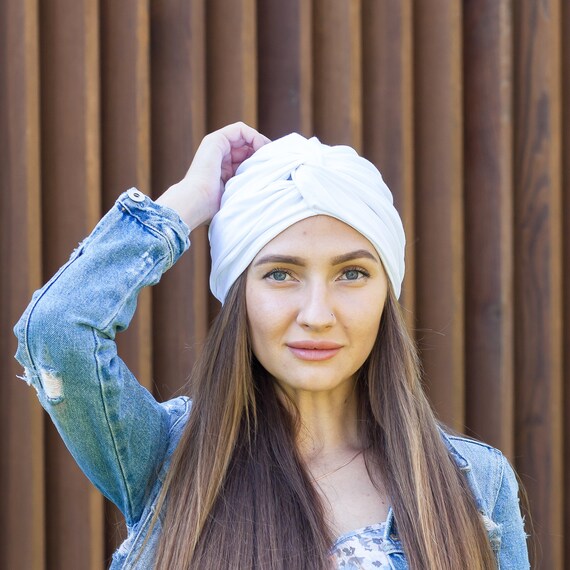 Knoten Turban Frauen Kopf Wickeln Turban Hut Oben Boho Kopf Etsy