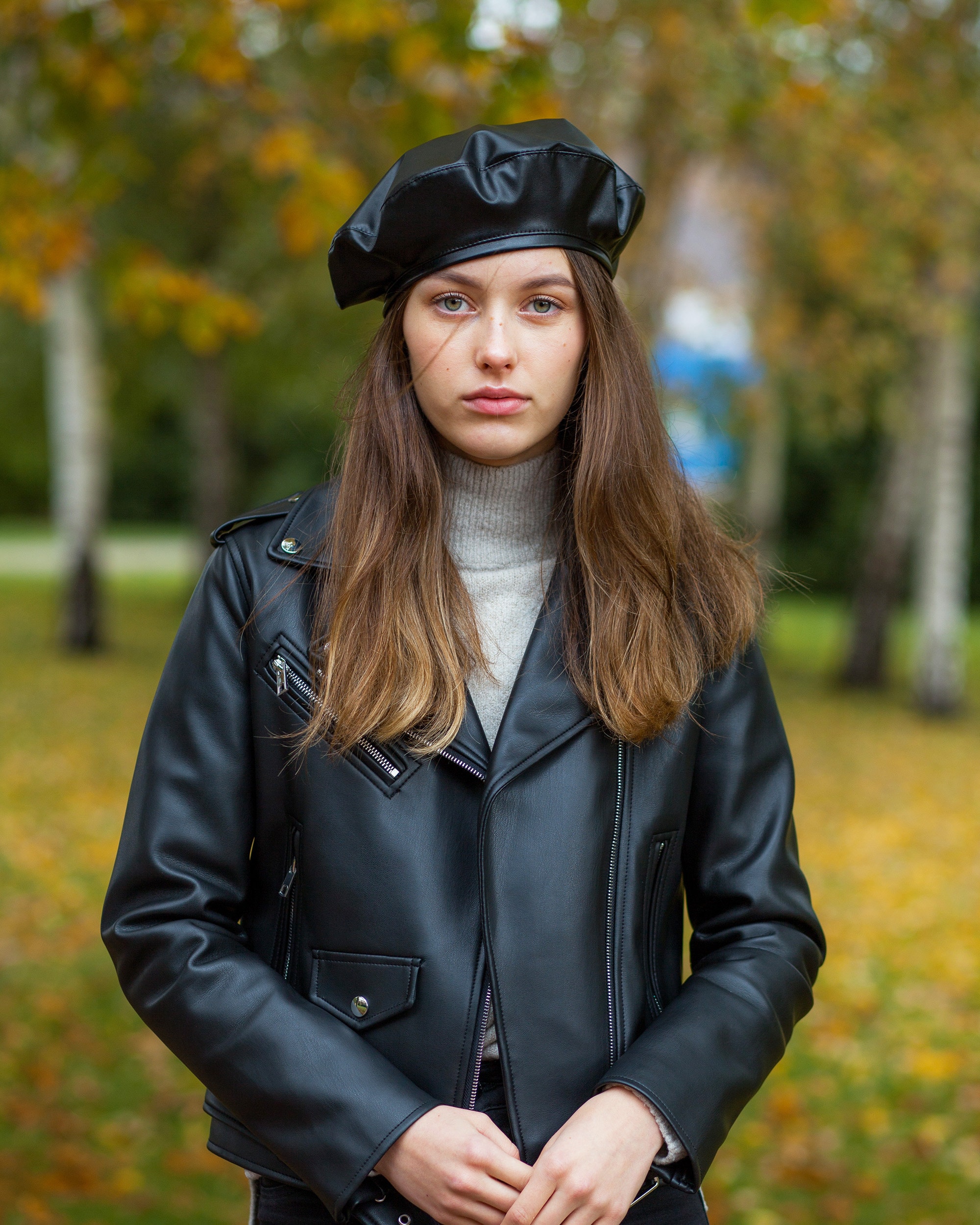 Beret hat leather in mustard color for women French beret made Etsy
