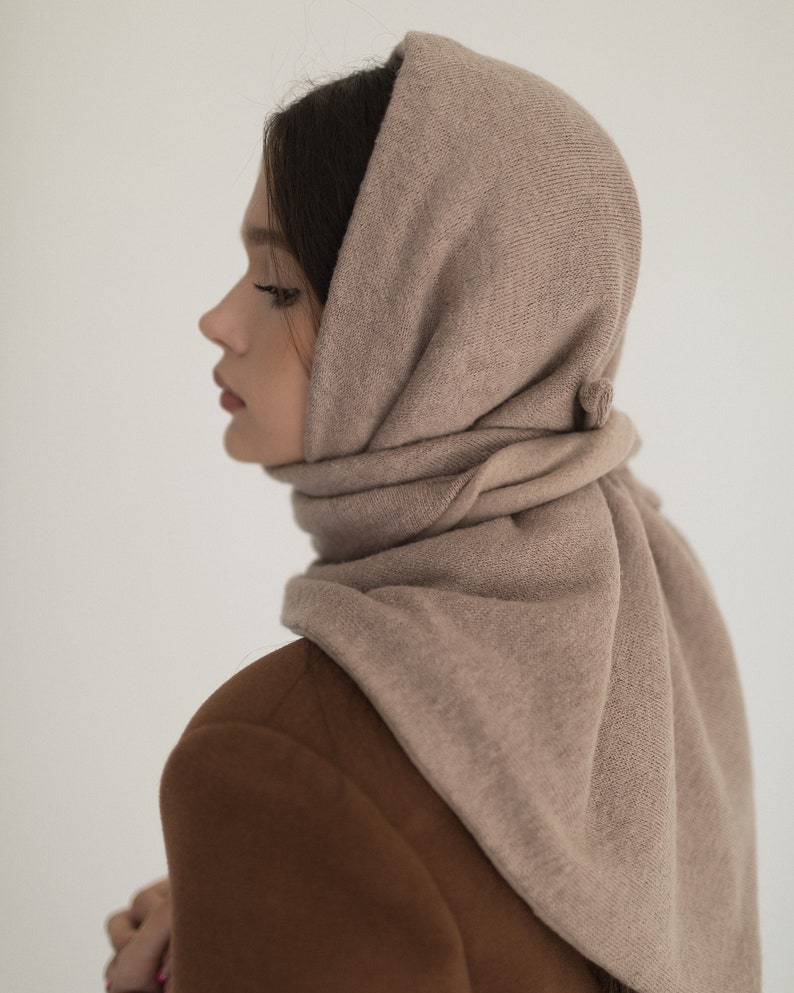 Wool head scarf for women make your style elegant in this winter image 3