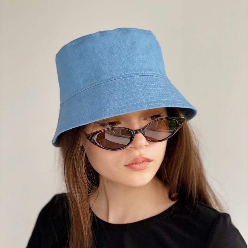 Summer Bucket Hat for Women Cotton Bucket Hat. Etsy