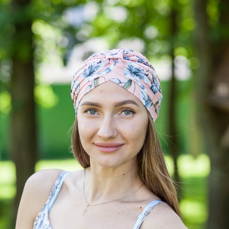 Print turban women floral turban summer headwrap for women | Etsy