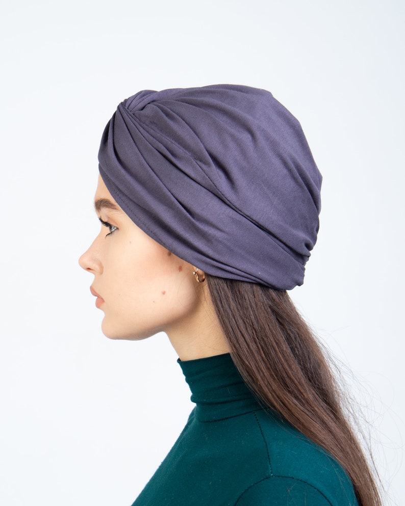 Turban head wrap for women fits in all seasons image 7