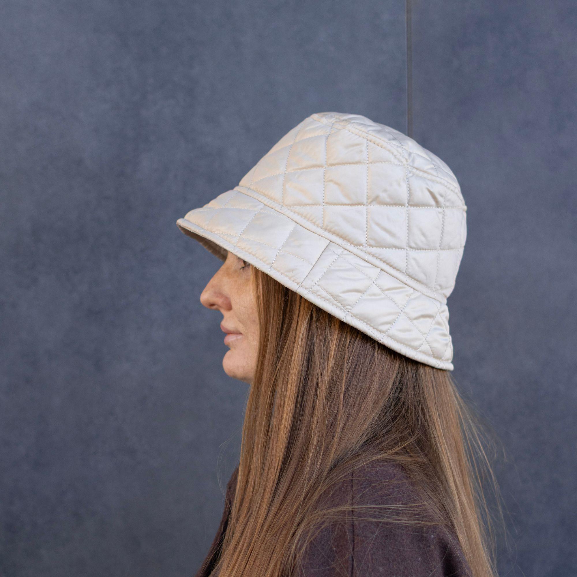 Rag & Bone Sherpa Quilted Bucket Hat Cream Neutral Scandi Winter Quiet Luxury QUILTED BUCKET HAT – Velvet by Graham & Spencer main image 3