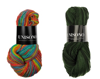 Atelier Zitron - Unisono Color -  Merino Extrafein + Yoyoba & Aloe Vera - 100g - Sport, 300m - Mulesingfrei, Ökotex 100, kratzfreie Wolle