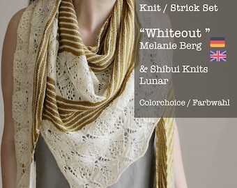 Knit Kit: Whiteout by Melanie Berg - pattern in English or German + yarn Shibui Knits Lunar - colour choice